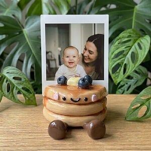 Croissant Photo Holder - Jellycat Inspired 3D Card Clip - 2.5"